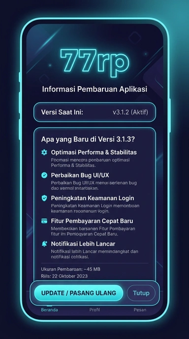 Riwayat Versi 77rp untuk Pengguna Android