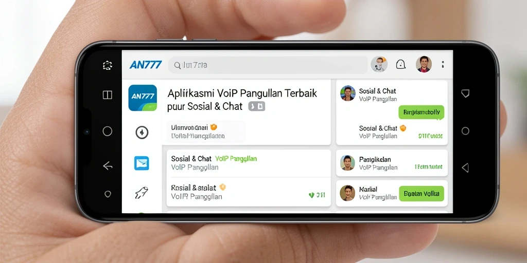 Antarmuka AN777 dengan fitur VoIP Panggilan yang menarik dan mudah digunakan.