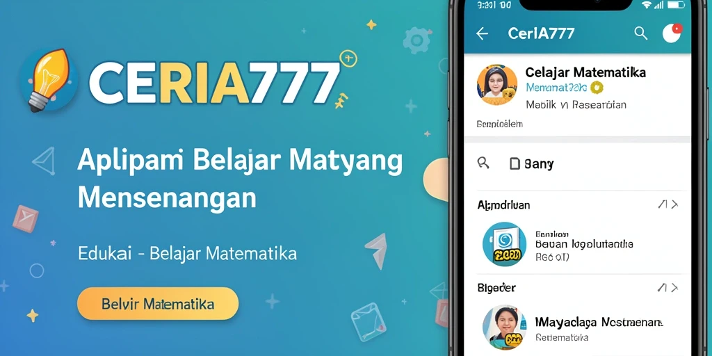 Tampilan antarmuka CERIA777 yang menarik dan edukatif.