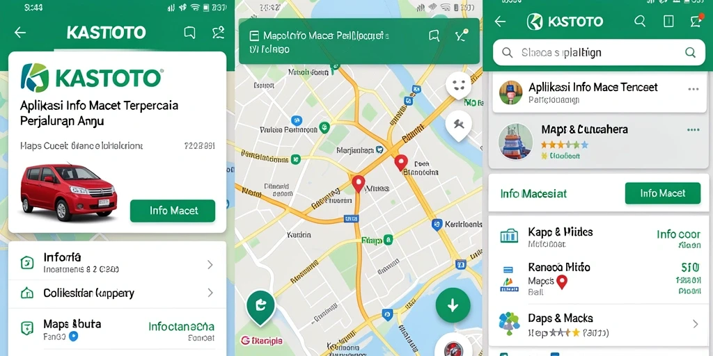 Antarmuka KASTOTO yang menunjukkan informasi info macet terkini.