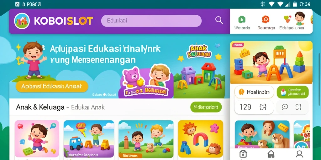 Antarmuka aplikasi KOBOISLOT yang interaktif dan edukatif.