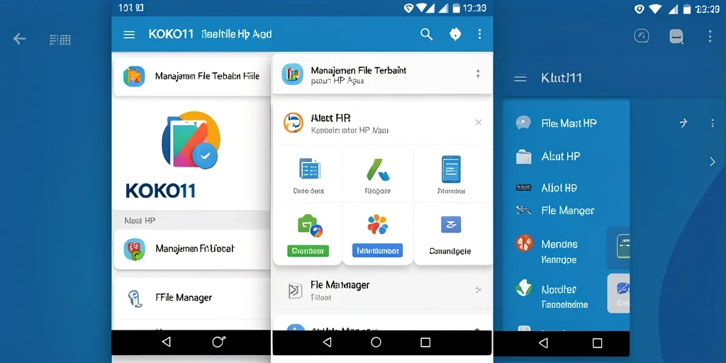 Antarmuka pengguna KOKO11 dengan fungsi pengelolaan file yang efisien.