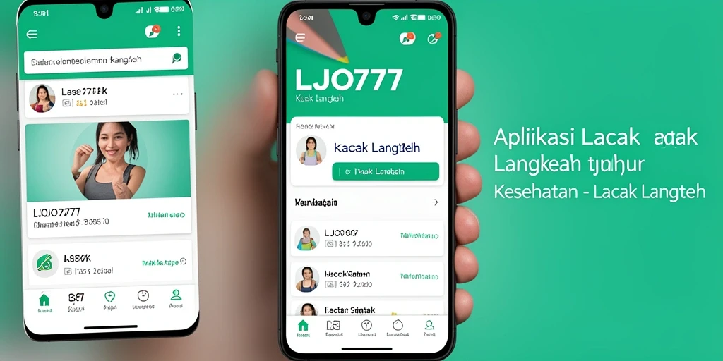 Antarmuka utama LJO777 menampilkan data langkah dan aktivitas harian.