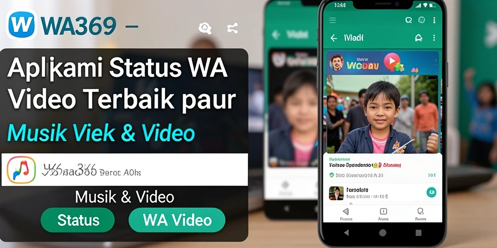 Antarmuka WA369 menampilkan koleksi video Status WA yang menarik.